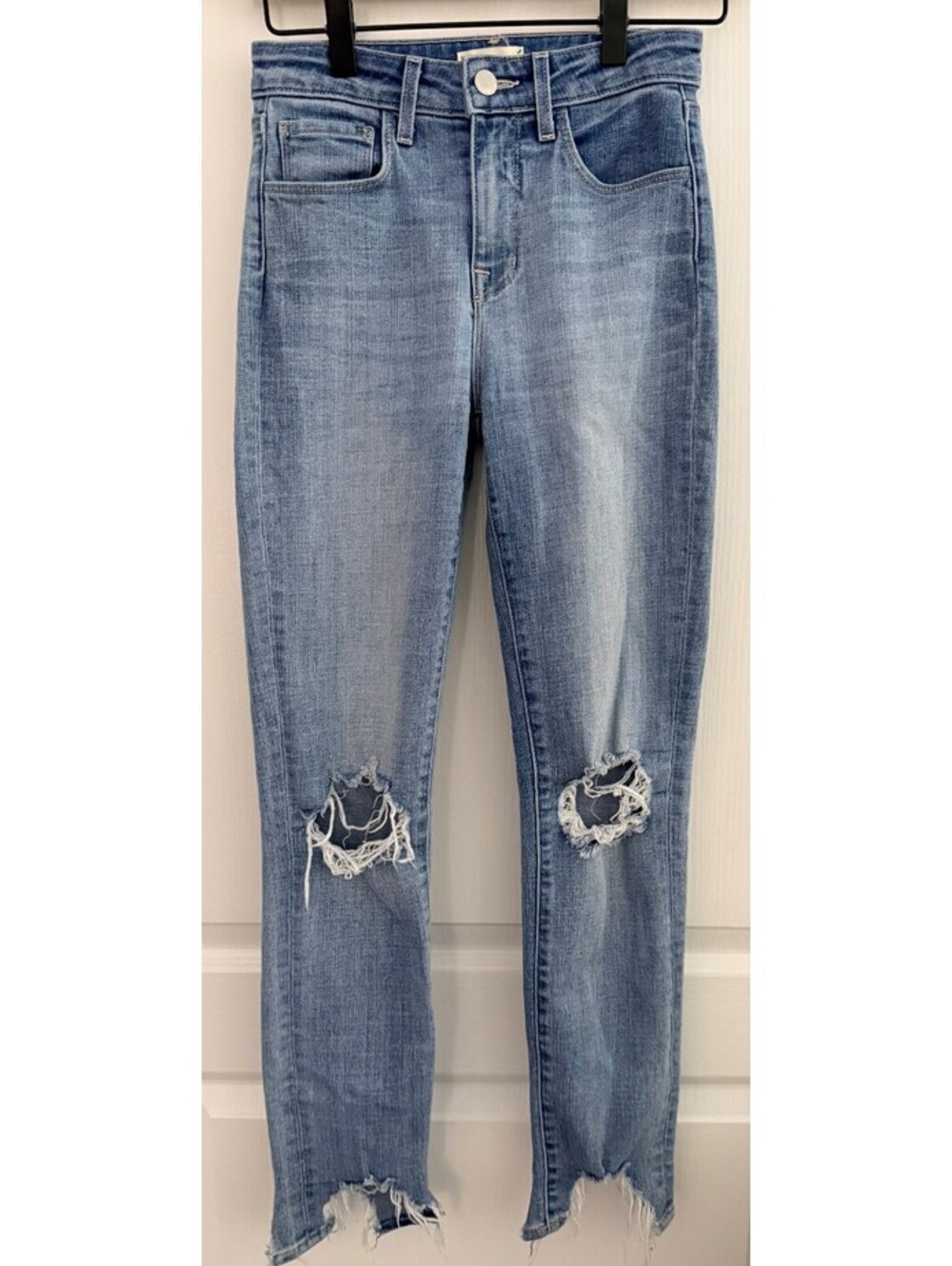 L'Agence High Line Distressed Skinny Jeans Size 23